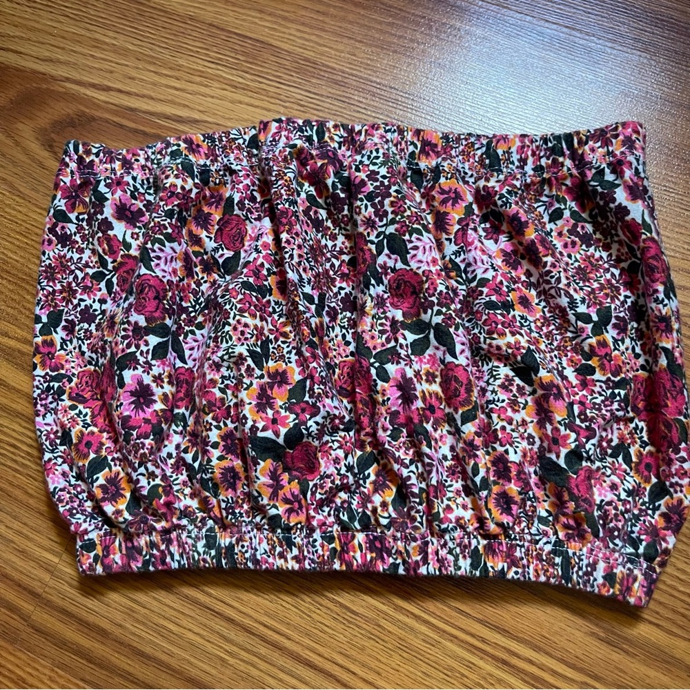 Topshop floral tube top size: US 6
